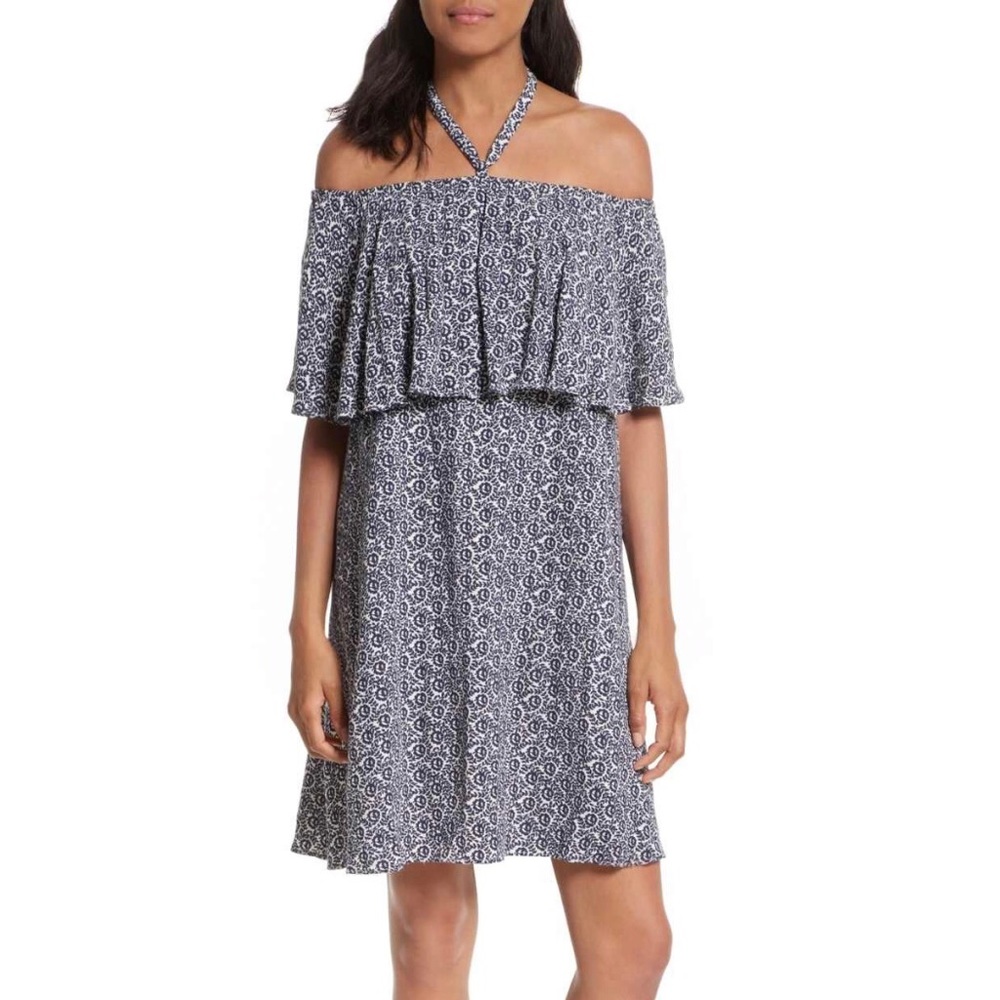 Rebecca Minkoff Havasu Off Shoulder Halter Dress 8